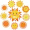 60 PCS Sun Cutouts, 10 Designs Bulletin Board Decoration Sun Cut-Outs DIY Crafts Project Summer